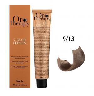 Безаміачна крем-фарба для волосся Fanola Oro Therapy №9/13 Very light blonde biege 100 мл - 00-00003115