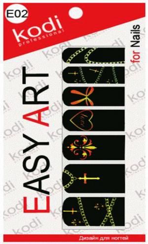 Наклейки для дизайна ногтей Kodi Professional Easy Art E02 - 00-00005858