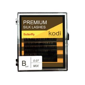 Ресницы для наращивания, черные Kodi Professional №В.0.07 6 рядов: 10-2; 11-2; 12-2 - 00-00005982