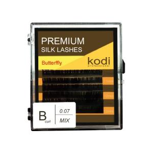 Ресницы для наращивания, черные Kodi Professional №В.0.07 6 рядов: 11-2; 12-2; 13-2 - 00-00005983