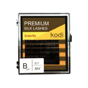 Ресницы для наращивания, черные Kodi Professional №В.0.10 6 рядов: 14-2; 15-2; 16-2 - 00-00005986