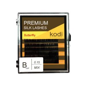 Ресницы для наращивания, черные Kodi Professional №В.0.15 6 рядов: 11-2; 12-2; 13-2 - 00-00005990