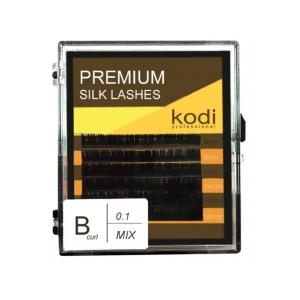 Ресницы для наращивания, темно-коричневые Kodi Professional №В.0.10 6 рядов: 8-3; 14-3  - 00-00006008