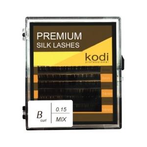 Ресницы для наращивания, темно-коричневые Kodi Professional № В.0.15 6 рядов: 8-3; 14-3 - 00-00006011