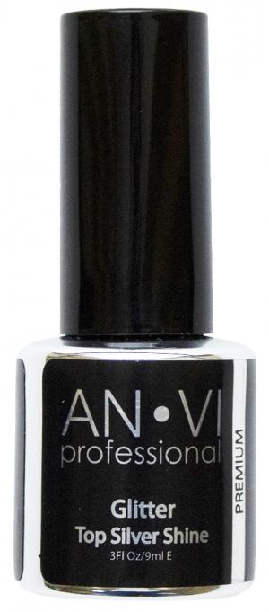 Закріплювач ANVI Glitter Top Shine Silver 9 мл   - 00-00010641