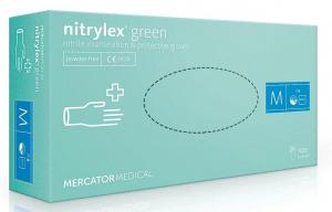 Перчатки нитрил салатовые NITRYLEX (3,5 г) M 100 шт  - 00-00013875
